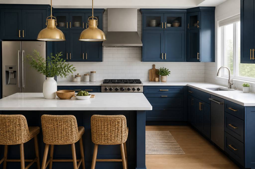 Blue kitchen cabinets : idées et conseils pour une cuisine élégante